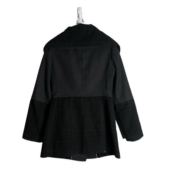 Adrienne Vittadini Women's Charcoal Wool & Cashmere Pea Coat - Picture 9 of 9